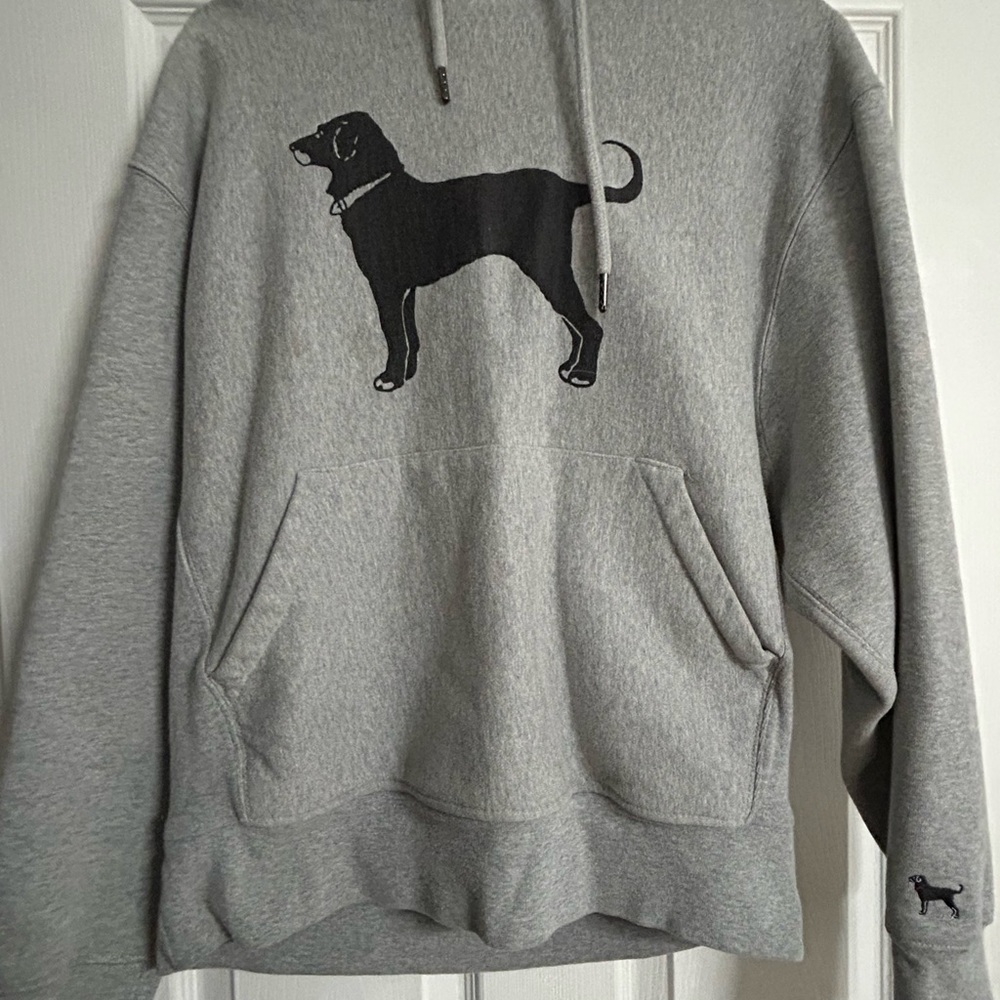 The Black Dog Gray Hoodie with Black Dog Print